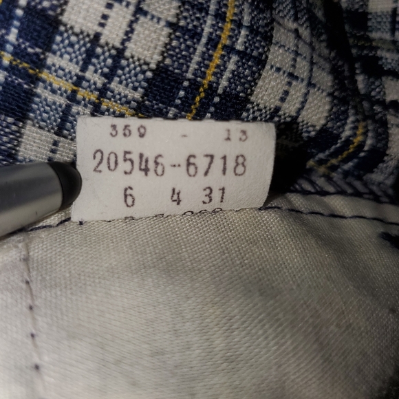 Levi's Gentleman's Jeans 1970s plaid altered pants (*with flaws) - Picture 9 of 12